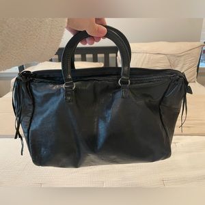 Prada Black Leather Top-Handle Satchel